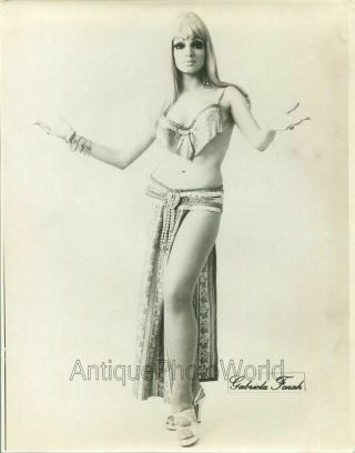 Gabriela Farah Blonde Woman In Exotic Costume Belly Dancer Vintage Photo Mexico