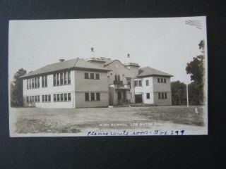 Old Vintage 1910 - Los Gatos - Ca.  - Rppc Real Photo Postcard - High School