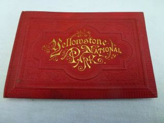 Antique 1884 Red Souvenir Book Photographs Yellowstone National Park