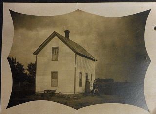 Antique Homestead Photograph Family House Early 1900 