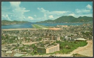 Hong Kong Vintage Colour Postcard Kai Tak Airport