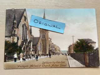 Vintage Postcard - Yorkshire - Saltburn - By - The - Sea,  Wesleyan Methodist Church,