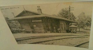 Old Ohio Pyle Ohiopyle Pa.  B.  & O.  Railroad Depot Station Postcard Repo
