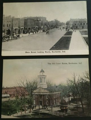 Rochester In Main Street 1935 Post Card And A Post Card Of The Old Court House