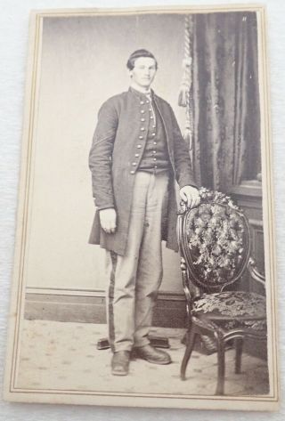 Antique Civil War Soldier Cdv Photo