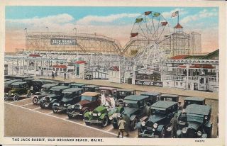 Amusement Park Old Orchard Beach Me,  Roller Coaster,  Coca Cola Sign 1920 