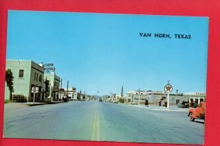 Van Horn Tx Texaco Gas Station John Payne Old Trucks Cars Postcard