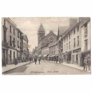 Abergavenny Cross Street,  Old Postcard By Frith Postmarked Abergavenny 1906