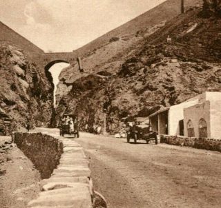 Vtg Postcard 1910s Aden Arabia Yemin The Main Pass Old Cars Unp