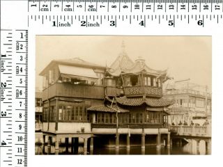 Photo Shanghai Street Scenes Temple Pagoda Teahouse Bridge 2x orig.  the 1910s 3