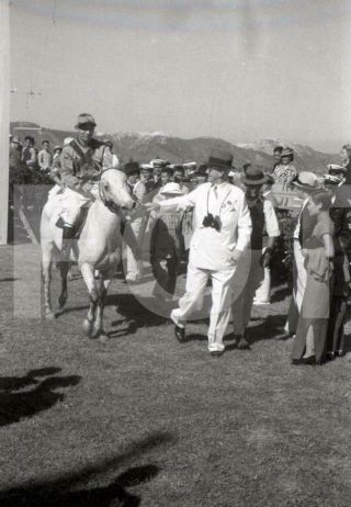 1942 Jockey Club Race Horse Macau Macao China 35mm Negative Photo Foto