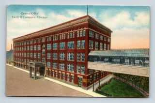 Chicago Illinois Il Old View Of The Swift & Company Office Build Postcard A - 8 - 2