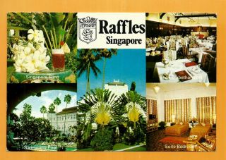 Singapore Vintage Postcard Raffles Hotel - - Singapore.