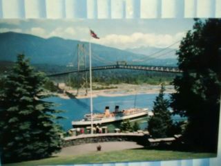 Vintage Post Card Princess Marguerite Lions Gate Bridge B.  C.  Canada.