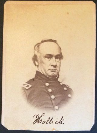 Civil War Era Carte De Visite Of Union Major General Henry Halleck Cdv 1860s