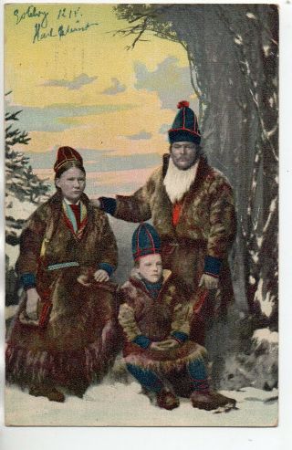 Suede - Sweden - Sverige - Old Postcard - Costumes - Asele Lappmark