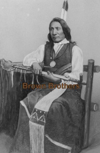 1900s Native American Indian Sioux Chief Red Cloud Film Photo Negative - Bb