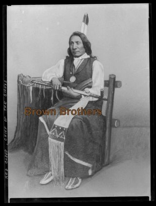 1900s Native American Indian Sioux Chief Red Cloud Film Photo Negative - BB 2