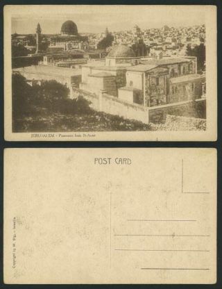 Palestine Old Postcard Jerusalem,  Panorama From St.  Anne General View,  Holy Land