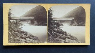 Vermont Stereoview Covered Bridge Bellows Falls Vt By A F Styles C1870