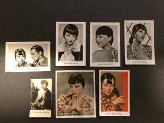 Film Star,  Anna May Wong: 7 X Scarce German Cards