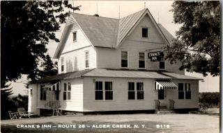 S21.  1902 Vintage Rppc Postcard Alder Creek,  Ny Crane 