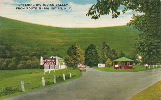 Entrance Big Indian Valley Route 28 Ny Linen Vtg P124