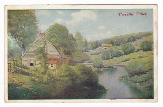 1909 Holly Co Peaceful Valley Home Vintage Postcard Colorado Wood River Ne Old
