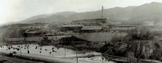 1935 Press Photo Aerial View Of Bunker Hill Mine Smelting Complex Kellogg Idaho