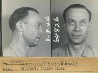 Smiling Man Criminal Antique Police Mug Shot Photo