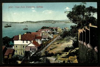 Australia Old Postcard Photo View From Cremorne - Sydney