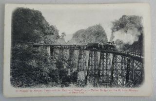 Vtg.  Embossed Postcard Of The Metlac Bridge Rail Line From Mexico To Vera - Cruz