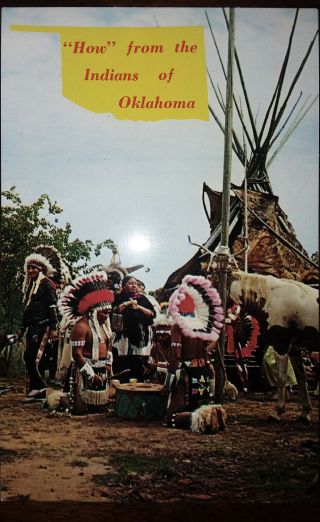 Indians Of Oklahoma Vintage Postcard 1960s