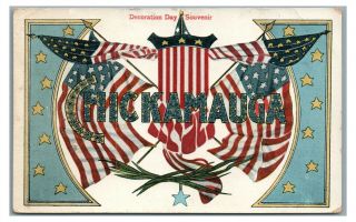 Decoration Day Souvenir Chickamauga Civil War Battle Vintage Patriotic Postcard