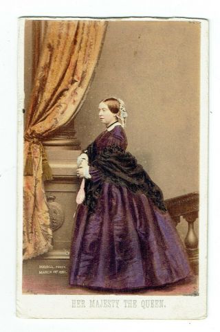 Victorian Cdv Photo Royalty Hrh Queen Victoria London Photographer