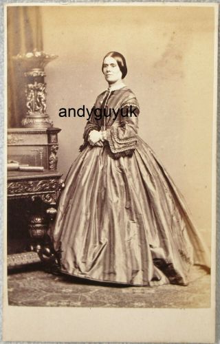Cdv Lady Named Amelia Ford Leamington Henry Peach Robinson Dress Fashion Photo