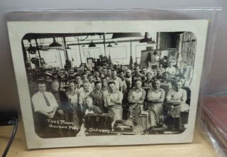 Vtg B&w Photo Industrial Photo Tool Room & Employees Gerard Mfg Co.  1937