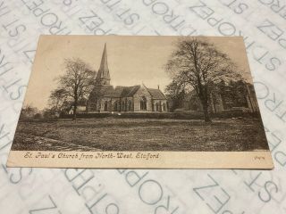 Old Postcard St Paul’s Church Stafford