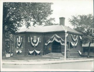 1936 Press Photo Historic Dedham Ma Town Tercentenary Celebration Society 7x9