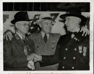 1946 Press Photo Civil War Vets John Claypool,  Overton Mennet & Harry Woodring