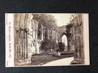 Victorian Carte De Visite Cdv: Glaisby: St Mary’s Abbey,  York