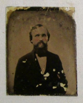 Civil War Vintage Daguerreotype Of A Dressed Up Man