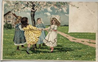 Alfred Mailick Vintage Postcard Children Playing Ring Around The Rosie Udb