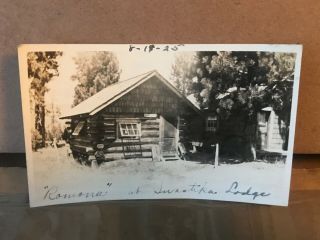 “ramona“ Cabin Swastika Lodge At Bear Lake California 1925