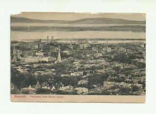 Panorama From Mount Royal,  Montreal.  Quebec,  Canada Vintage Postcard