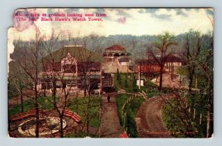 Rock Island Il,  The Inn,  Black Hawks Tower,  Vintage Illinois C1911 Postcard