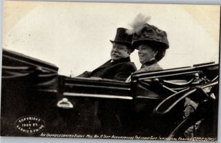 President & Mrs.  Taft Inaugural Parade Washington Dc C1909 Vintage Postcard V21
