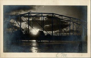 Rppc 1908.  Old Bridge.  Sioux Rapids,  Iowa.  Postcard.  Tw9