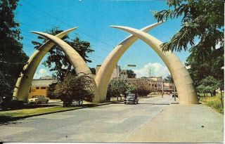 Kenya - Mombasa - Joint Tusks - Old Postcard