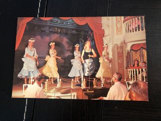 Vintage Disneyland Postcard - - Frontierland - - Finale Golden Horseshoe Pepsi Stage